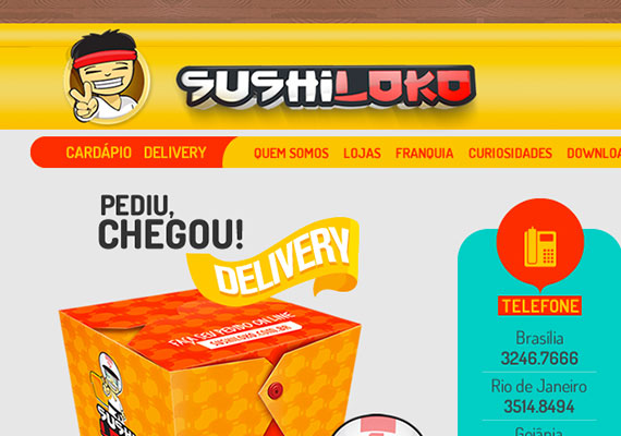 Cliente: Sushiloko | Site desenvolvido com front end e back end.